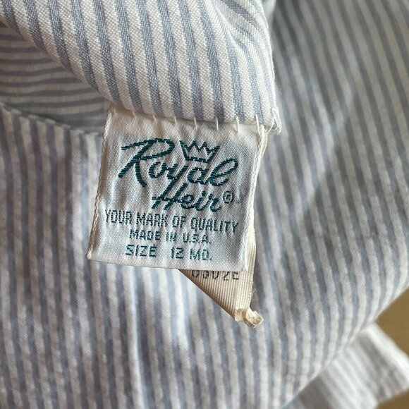 Vintage Royal Heir Made in the USA Baby Boy Duck Ducky Romper Overalls - 12 Mo. - Picture 7 of 9